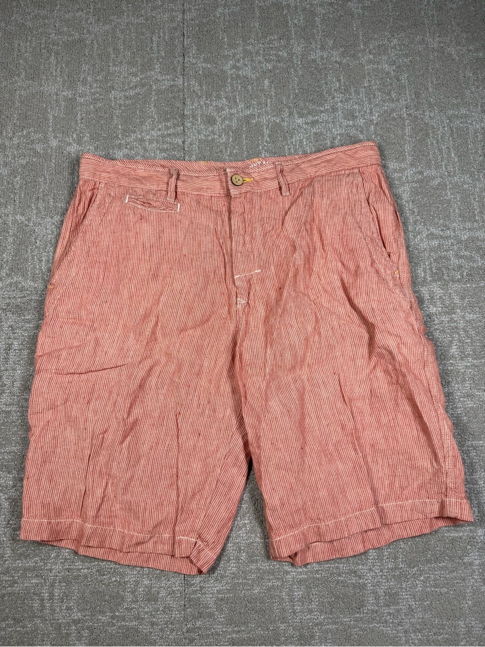 Tommy Bahama 100% Linen Red Vacation Beach Short Men Size 35